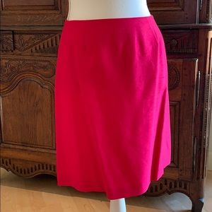 Shorter length pink skirt